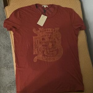 Burberry Brick Red Graphic Tee